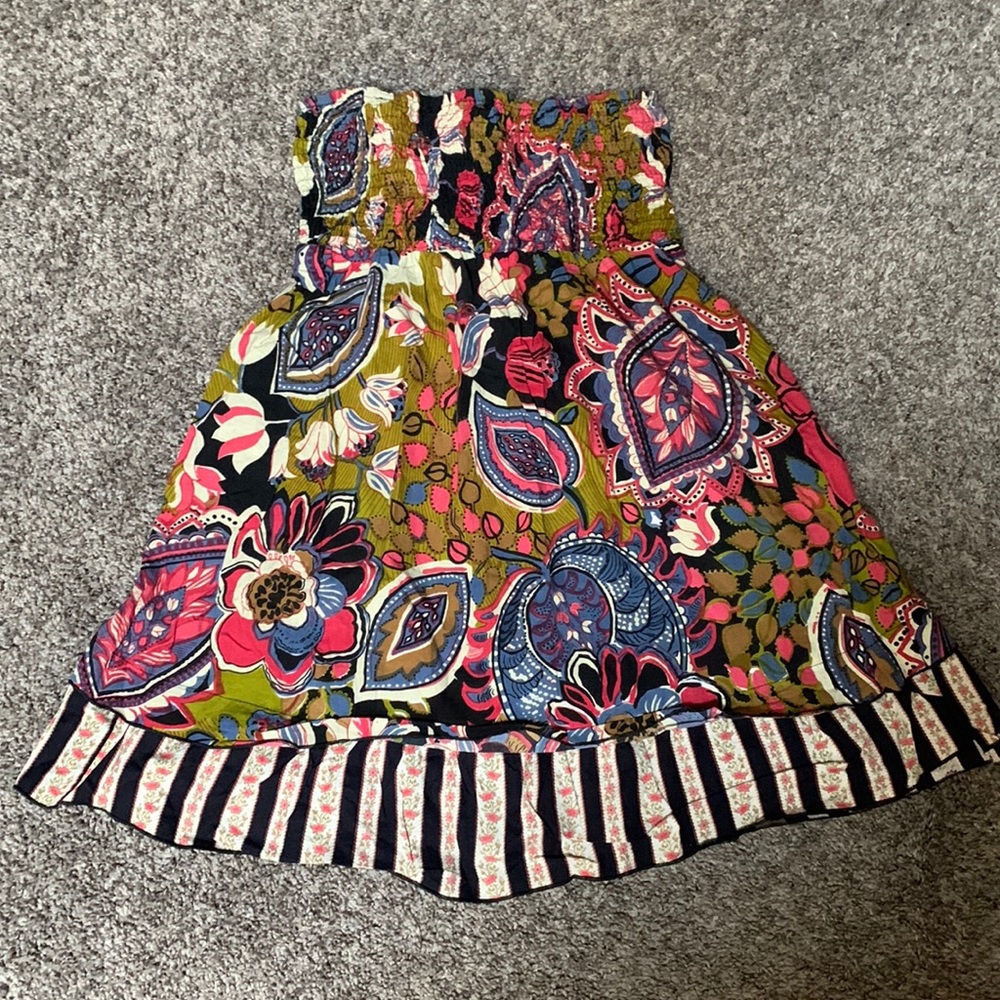 Colorful strapless dress